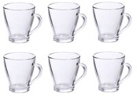 Coffee Glass Mug Set Uniglass Hollywood 255 ML Set of 6 pcs
