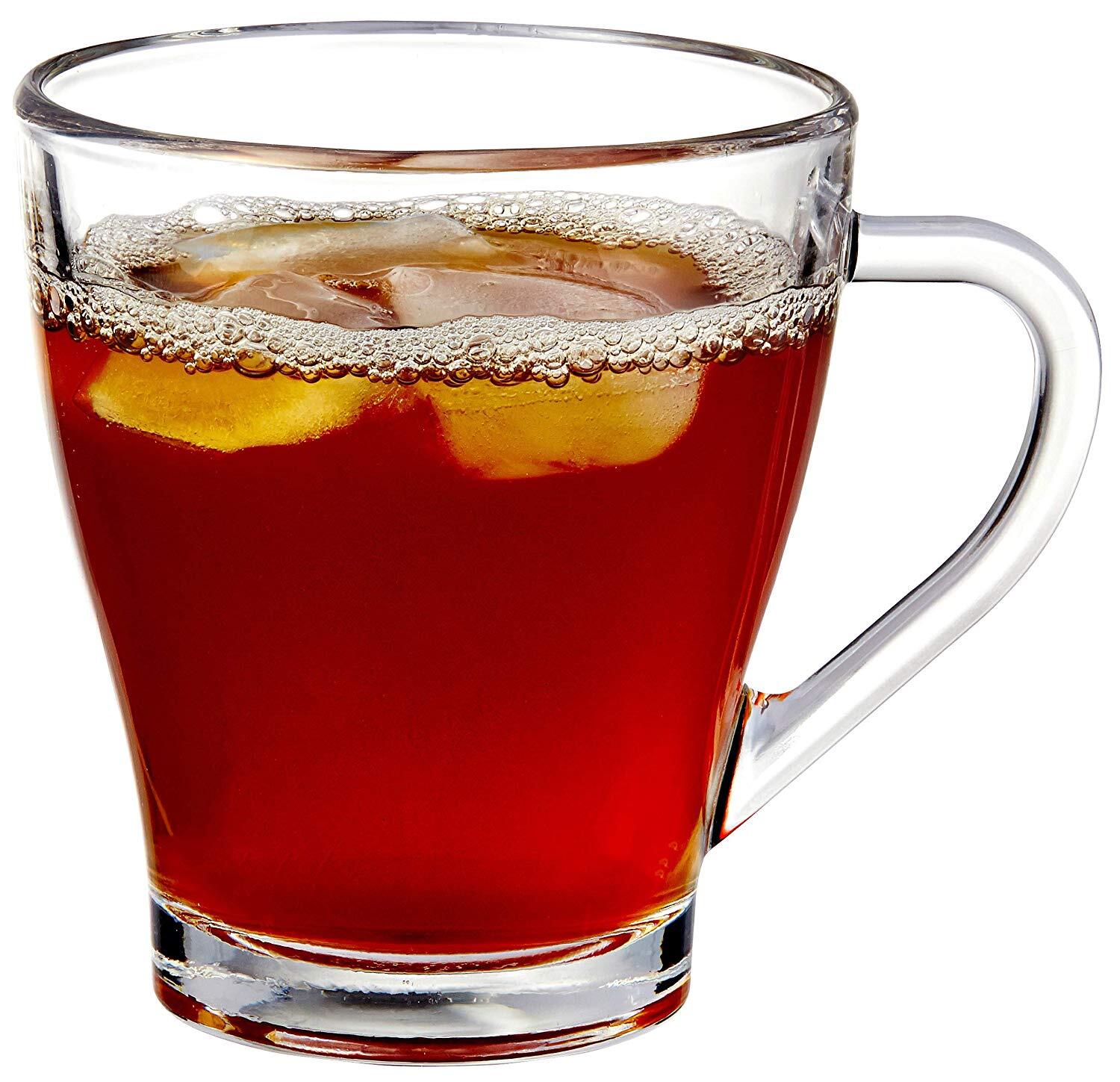 UNIGLASS Hollywood Imported Glass Coffee Tea Mug Set 255ml Set of 2