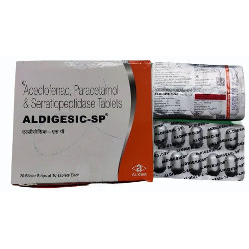 Aceclofenac Paracetamol and Serratiopeptidase Tablets