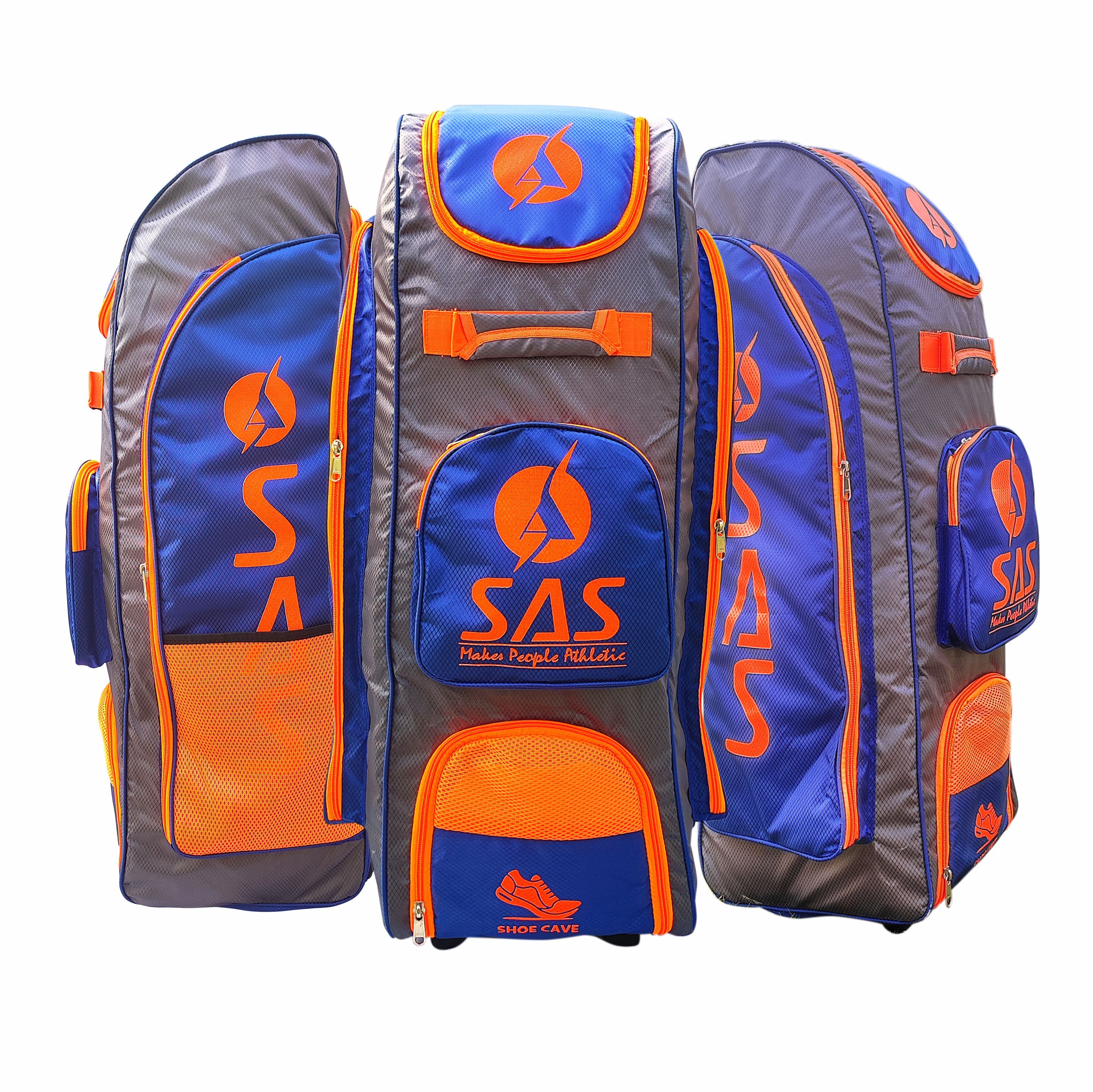 SAS Sports Cricket Pro Wheel KIT Bag (Orange)- Junior