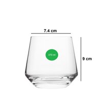 Smartserve Crystal Whiskey Glass Set of 6 370ml Gift Box