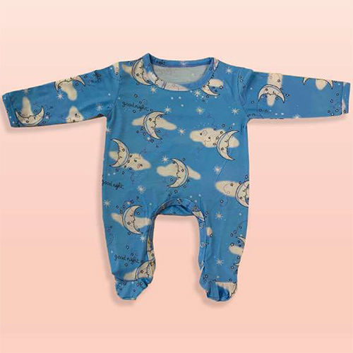 Blue Kids Interlock Rompers