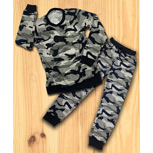 Black Camouflange Upper And Lower Set