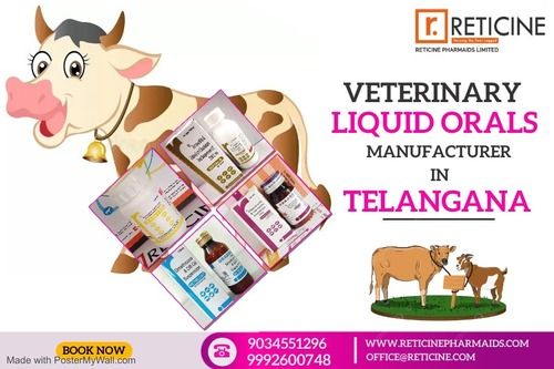 VETERINARY LIQUID ORALS MANUFACTURER IN TELANGANA