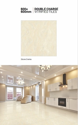 Double Charge Vitrified Tiles 600 x 600 MM - Ceramic Material, 600 x 600 MM Size, Available in Multiple Colors, Durable & Easy to Maintain