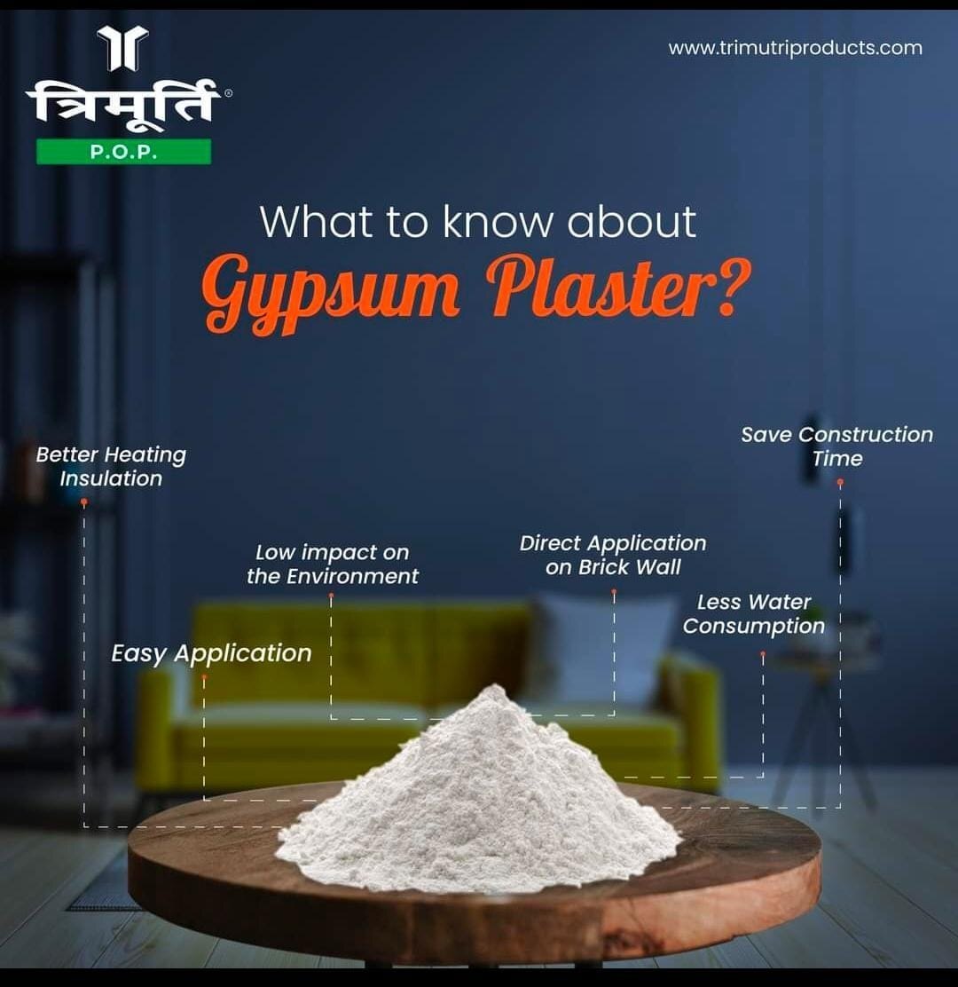 Trimurti 1 Kg Gypsum Plaster (Plaster of paris)