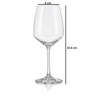 Bohemia Crystal Imported Premium Gisselle Red Wine Glass Set 455ml 16 ozSet of 6