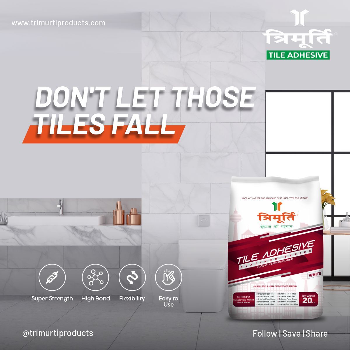 Trimurti 20 Kg Platinum Series Tile Adhesive