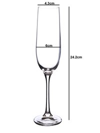 bohemia-crystal Viola Tall Champagne Flutes Glass Set 190ml Clear Set of 2