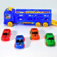 TOY SET TRUCK WITH 4 MINI CARS TOY VEHICLES FOR CHILDREN (4442)