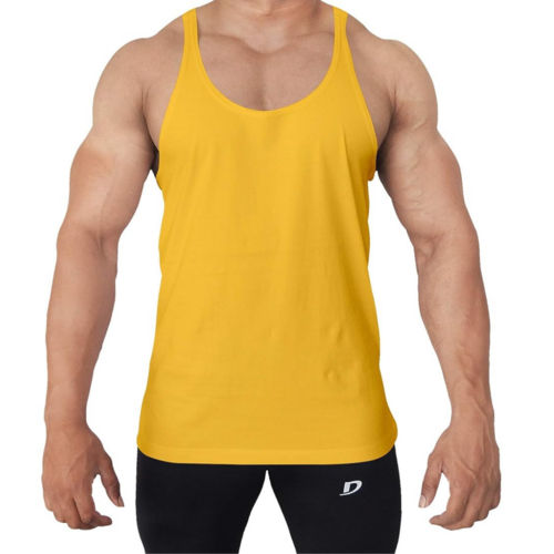 Fitness 100% Cotton Gym Vest For Mens