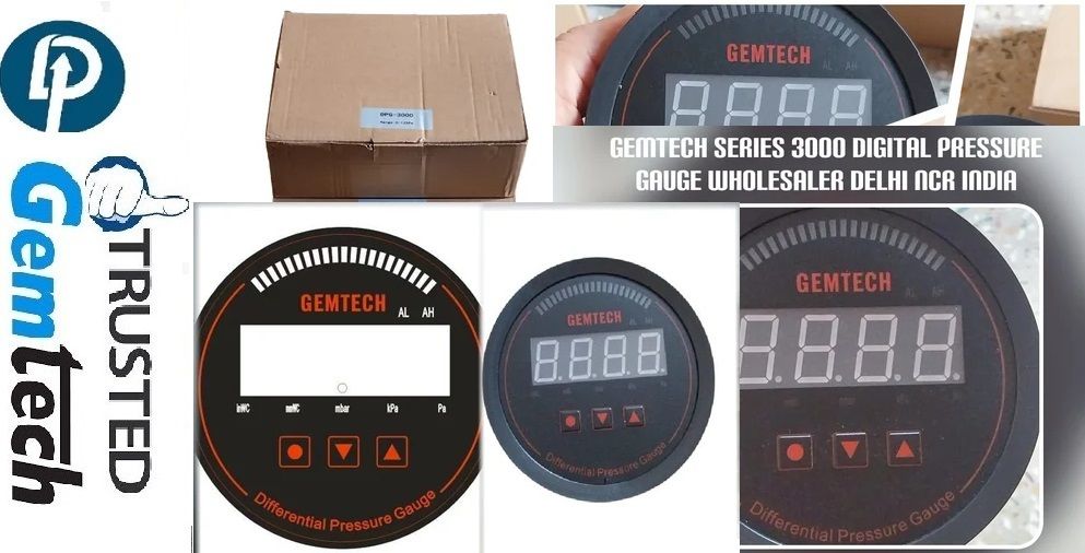 GEMTECH Series 3000 Digital Pressure Gauge with Alarm Range 60-0-60 PASCAL Tirupati Andhra Pradesh