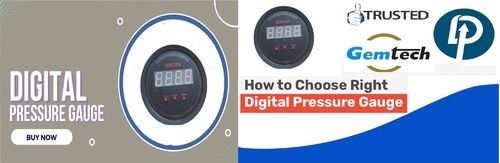 GEMTECH Series 3000 Digital Pressure Gauge with Alarm Range 30-0-30 PASCAL Bhadohi(Lok Sabha constituency)