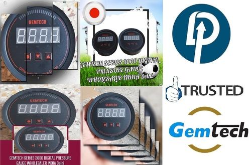 GEMTECH Series 3000 Digital Pressure Gauge with Alarm Range 0 to 10000 PASCAL for Vitthal Temple Pandharpur