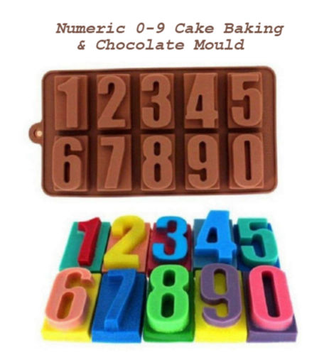 Numeric 0 to 9 Cake Baking and Chocolate Moulds