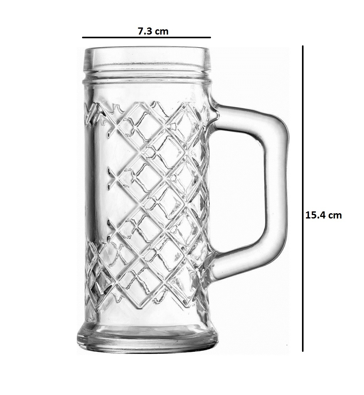 Uniglass Rhombus Bar Beer Glass Mug Set Transparent 300ml