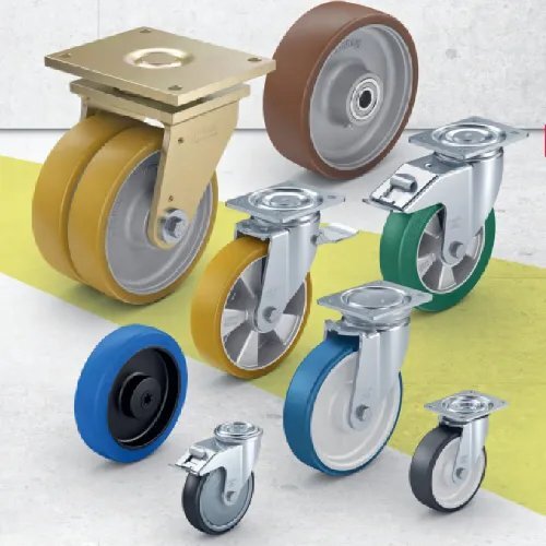 Wheels and Castors with PU Tread