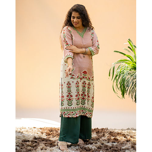 Multicolor Aquamarine Pink Kurta