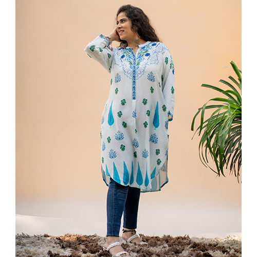 Multicolor Blue Imperial Tunic