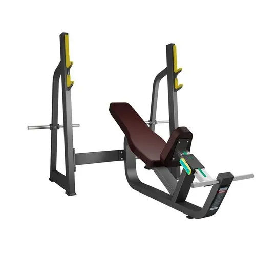 Olympic Incline Bench - 4.2 Inch Tube Size, Brown Seat Color, Manual Operation for Muscle Gain and Strength Building