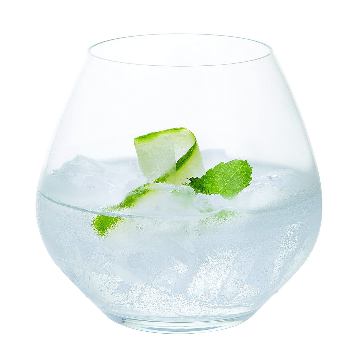 Bohemia Crystal Amoroso Imported Stemless Gin Cocktail Wine Glass Set 580ml  Set of 2 Gift Box