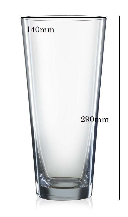 Bohemia Crystal Vase Vase Set  290mm Set of 1pcs Transparent  Non Lead Crystal Glass