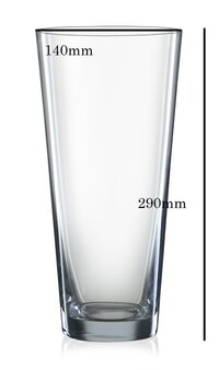 Bohemia Crystal Vase Vase Set  290mm Set of 1pcs Transparent  Non Lead Crystal Glass