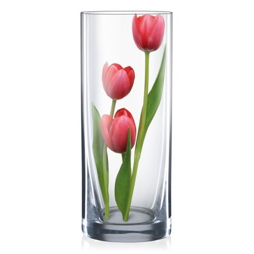 Bohemia Crystal Vase Vase Set 260mm Set of 1pcs Transparent Non Lead Crystal Glass