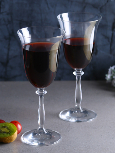 Bohemia Crystal Angela Wine Glass Set 350ml Set of 6pcs  Transparent  Non Lead Crystal Glass