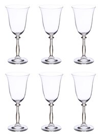 Bohemia Crystal Angela Wine Glass Set 350ml Set of 6pcs  Transparent  Non Lead Crystal Glass