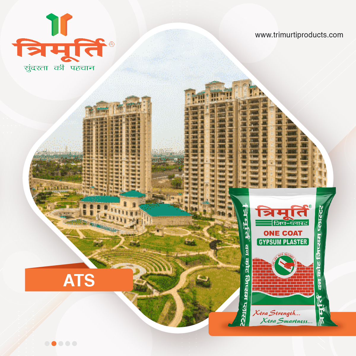 Trimurti 40 Kg One Coat Gypsum Plaster (Perlite)