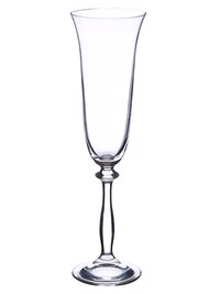 Bohemia Crystal Angela Champagne Flute Set 190ml Set of 6pcs Transparent Non Lead Crystal Glass
