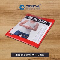 Zipper Garment Pouches - Plastic Material, 80-420mm Length, 70-380mm Width, Customizable Color, Resealable Zipper Technology 