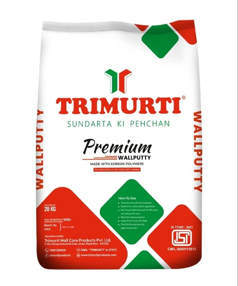 Trimurti 40 Kg Premium Wall Putty