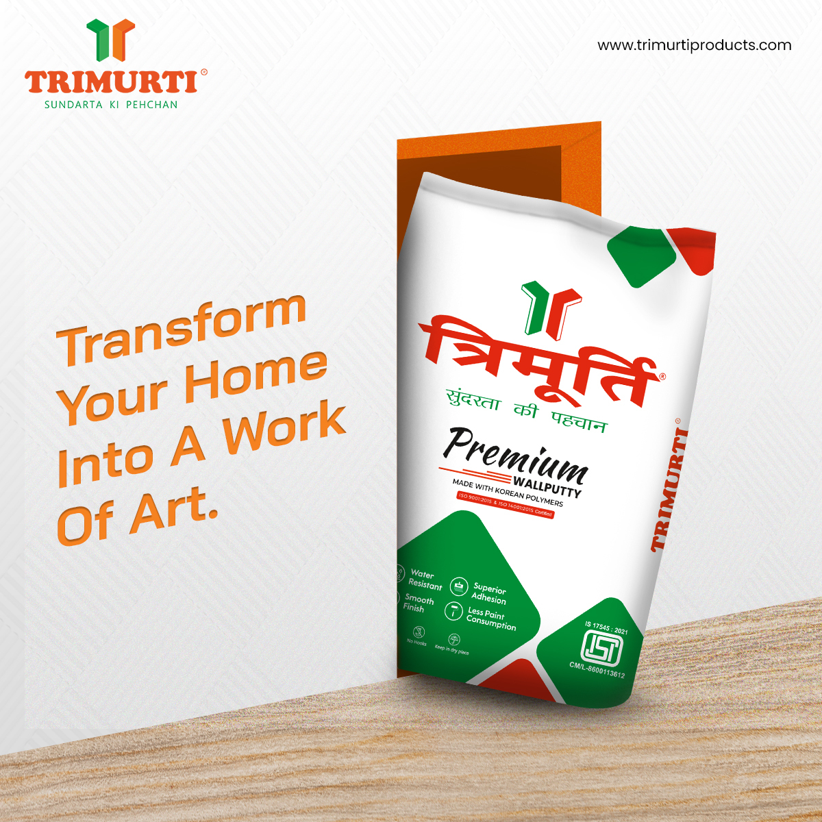 Trimurti 20 Kg Premium Wall Putty