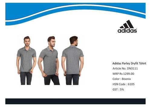 Adidas polo dry fit tipping  t-shirt