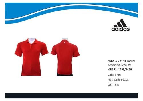 Adidas dry fit polo neck tipping  t-shirt