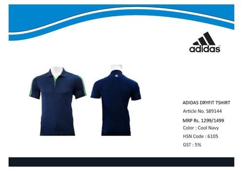 Adidas Polo Cool Navy Dry Fit  T-Shirt