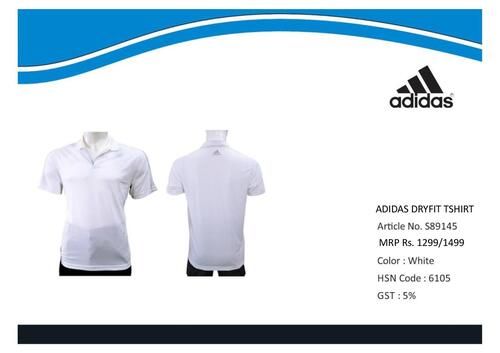 Adidas Polo Dry Fit White  T-Shirt