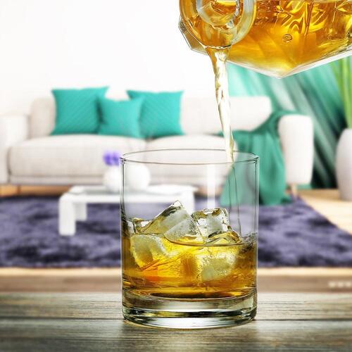 Bohemia Crystal Barline Whiskey Glass Set 280ml Set of 6