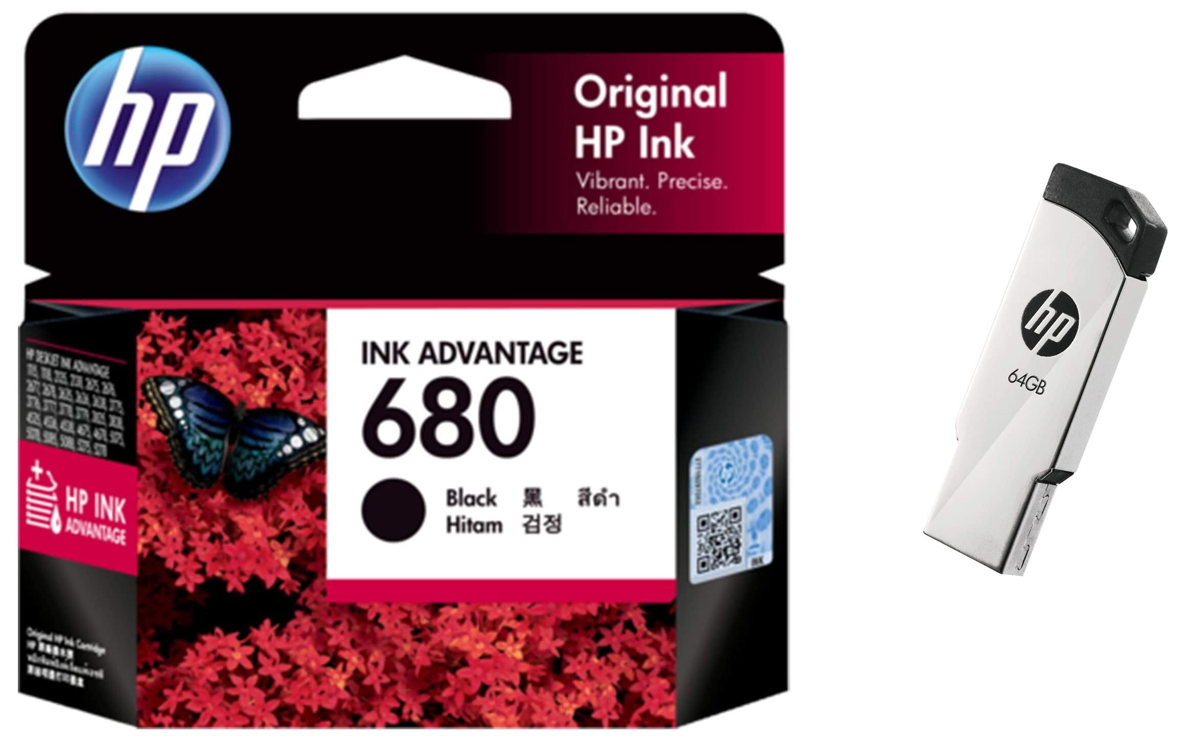 HP 680 2-pack Black Original Ink  Cartridges