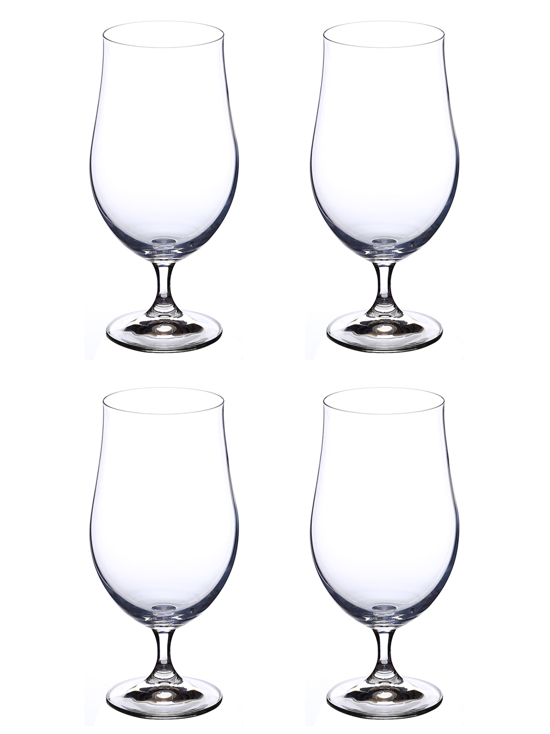 Bohemia Crystal Club Beer Glass Set 380ml Set of 4pcs Transparent Non Lead Crystal Glass