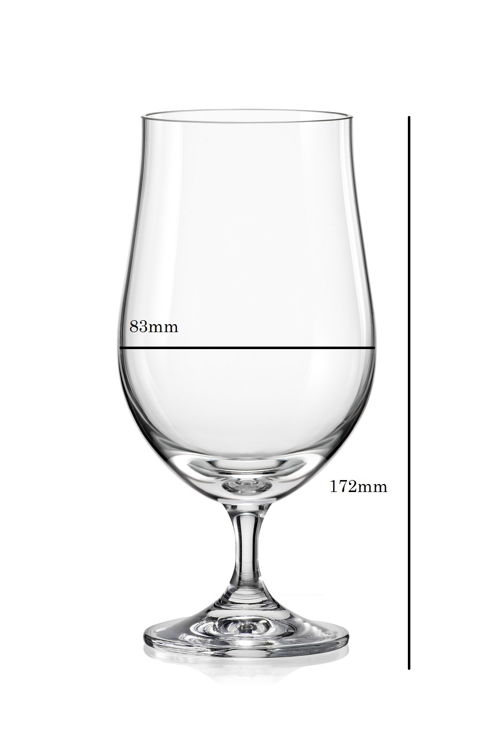 Bohemia Crystal Club Beer Glass Set 380ml Set of 4pcs Transparent Non Lead Crystal Glass