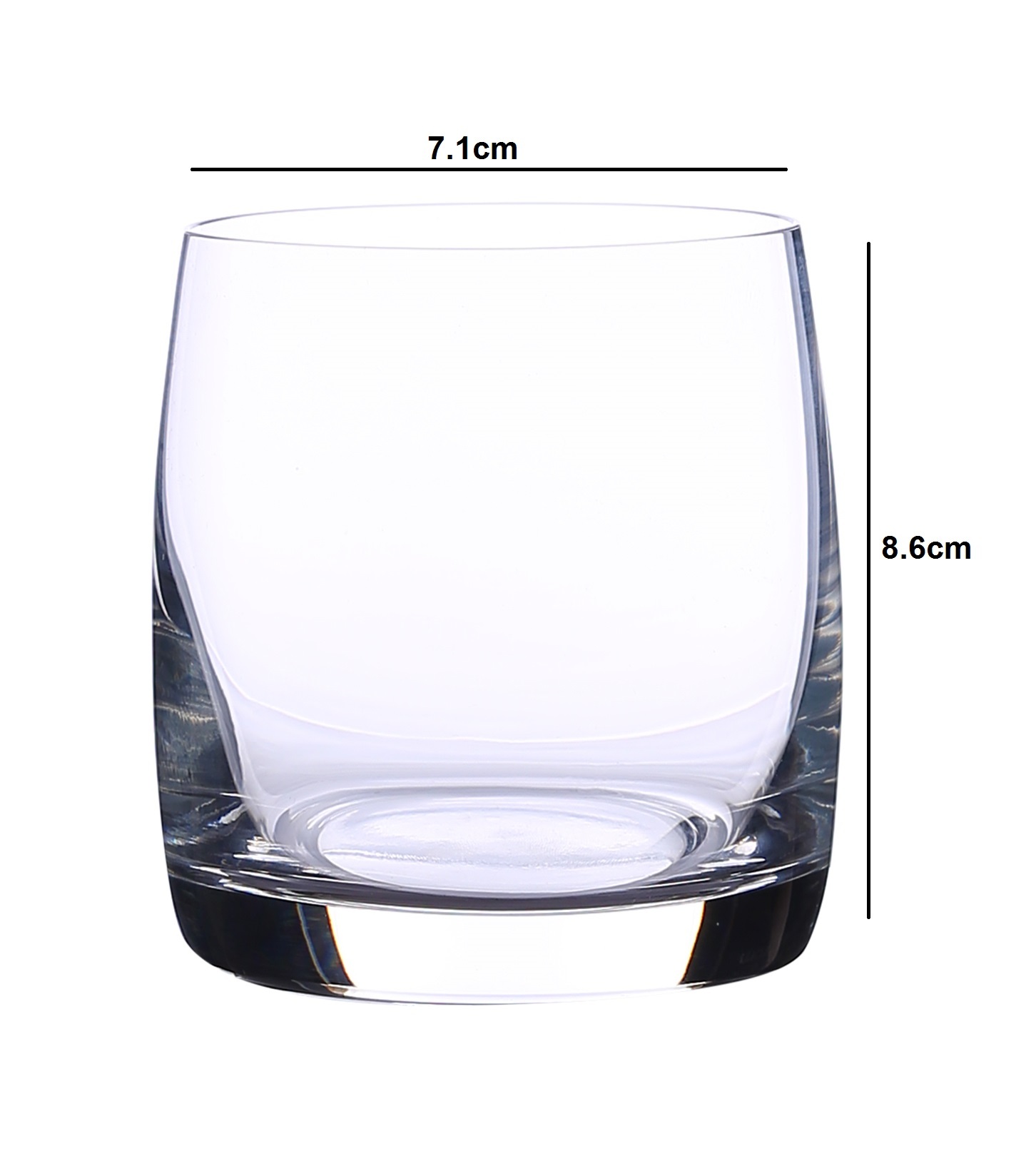 Bohemia Crystal Ideal Whiskey Glass Set 290ml Set of 6 Transparent