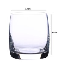 Bohemia Crystal Ideal Whiskey Glass Set 290ml Set of 6 Transparent