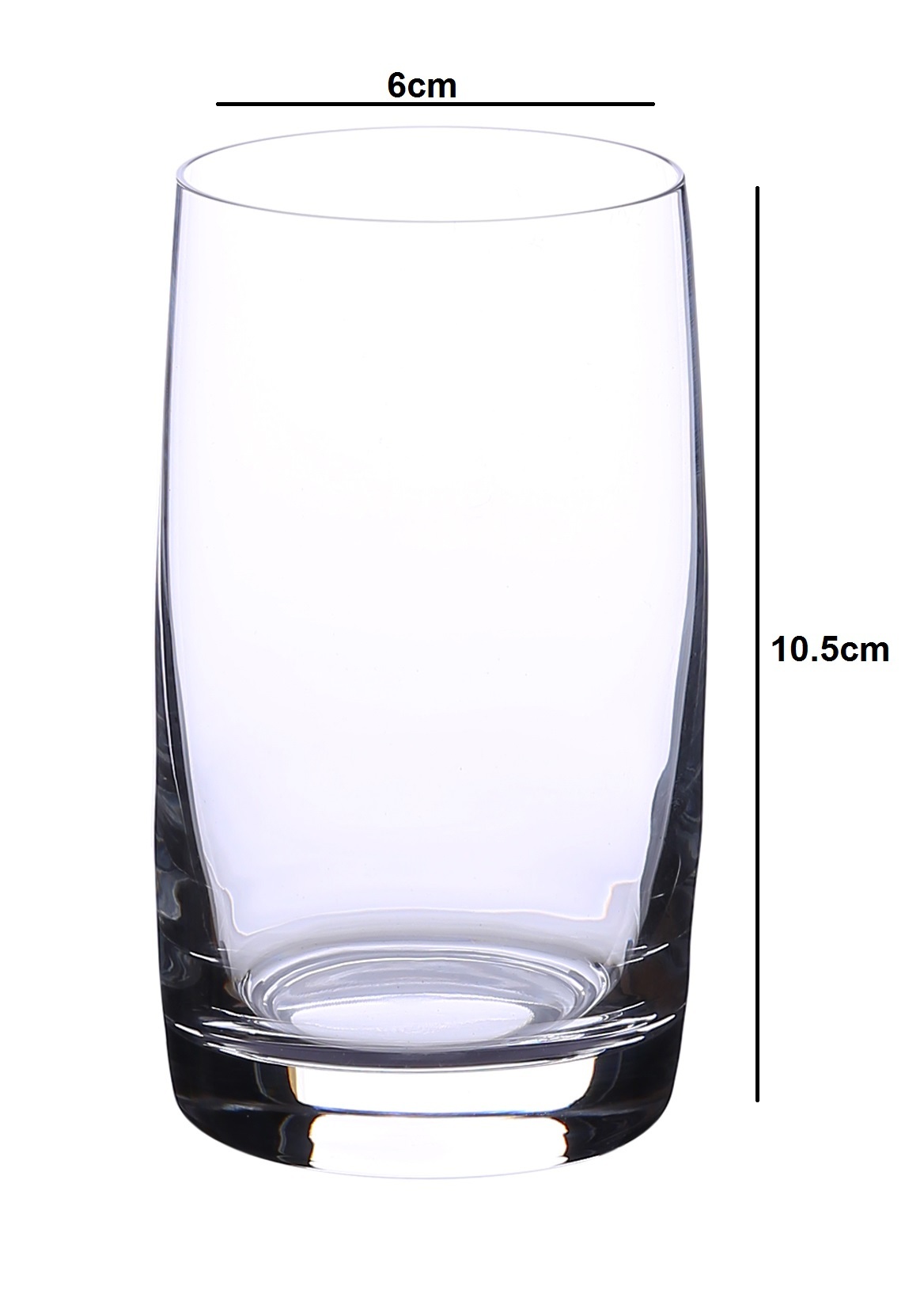 Bohemia Crystal Ideal Water Juice Glass Set  250ml Set of 6 Transparent
