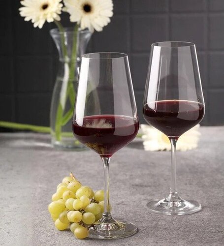 Bohemia Crystal Sandra Wine Glass Set 350ml Set of 6 Transparent