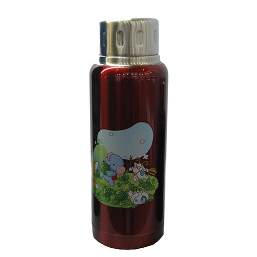 Maroon Kaviraj 300 Ml Printed Flask Bottle