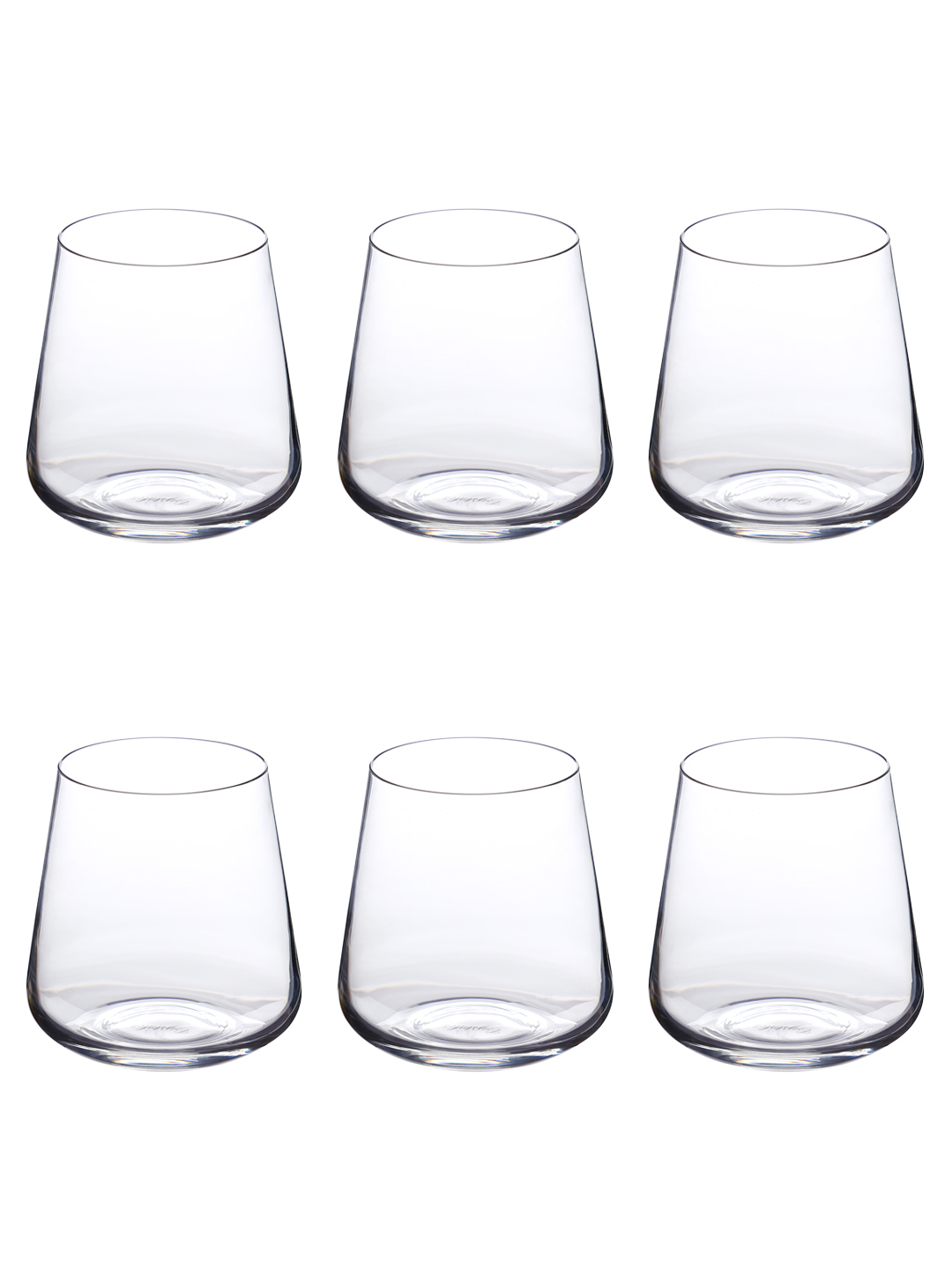 Bohemia Crystal Sandra Whiskey Glass Set 400ml Set of 6 Transparent