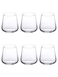 Bohemia Crystal Sandra Whiskey Glass Set 400ml Set of 6 Transparent